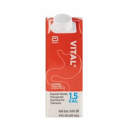 Vital 1.5 Cal Oral Supplement Vanilla Flavor Liquid 8 oz. Reclosable Carton, 24PK 64825
